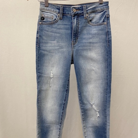 KanCan 3 (25) Skinny Jeans High Rise Womens Fray Hem Distressed Stretch KC9120M - Picture 6 of 15